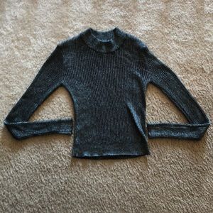 Sparkly turtleneck crop top